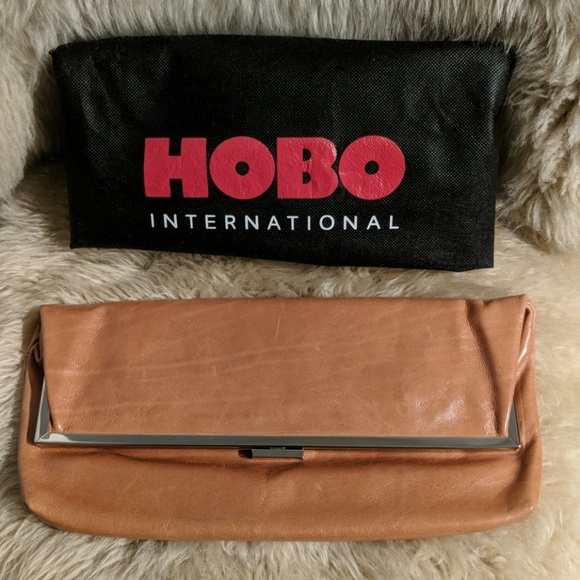 HOBO Handbags - Hobo cognac leather foldover clutch